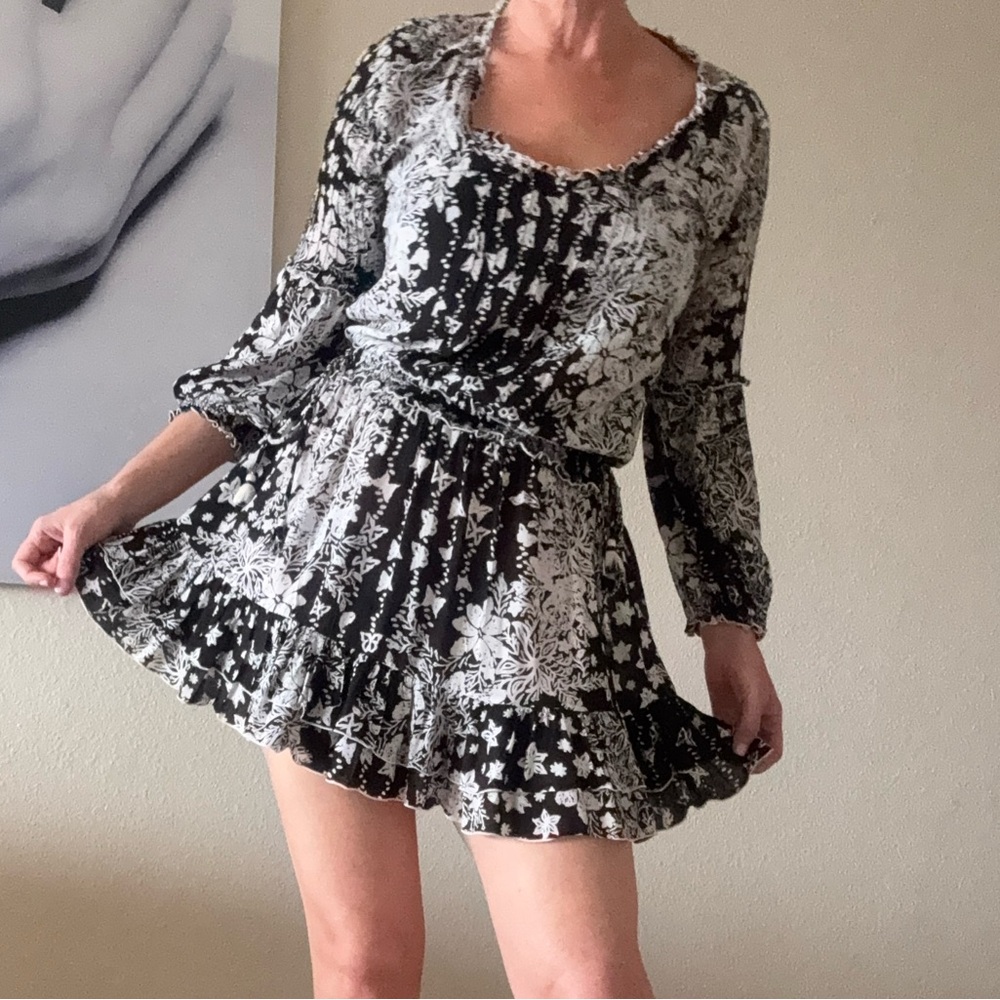 Poupette St. Barth Llona Long Sleeve Dress S EUC $250